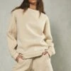 Misspap Lifestyle Oversized Seam Sweatshirt -Ladies Clothing Shop stone misspap lifestyle oversized seam sweatshirt