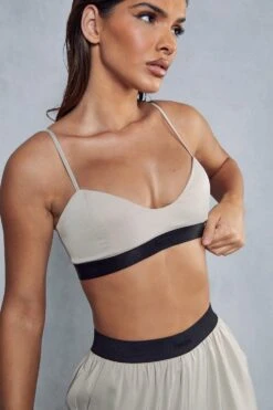 Misspap Premium Satin Elasticated Bralet