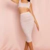 Ribbed Scoop Crop And Midi Skirt Set -Ladies Clothing Shop stone ribbed scoop crop and midi skirt set