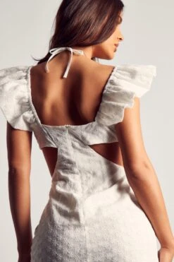 Broderie Anglaise Frill Shoulder Maxi Dress -Ladies Clothing Shop white broderie anglaise frill shoulder maxi dress 5