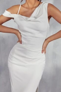 Martha Premium Draped Cowl Neck Maxi Dress -Ladies Clothing Shop white martha premium draped cowl neck maxi dress 5