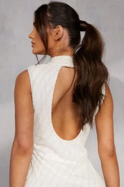 Mona Premium Embellished Mini Dress -Ladies Clothing Shop white mona premium embellished mini dress 2